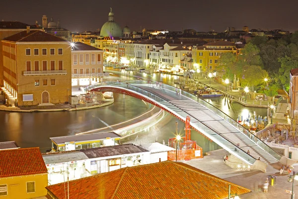 Grand Canal éjszakai, hozott itt: Velence, Olaszország — Stock Fotó