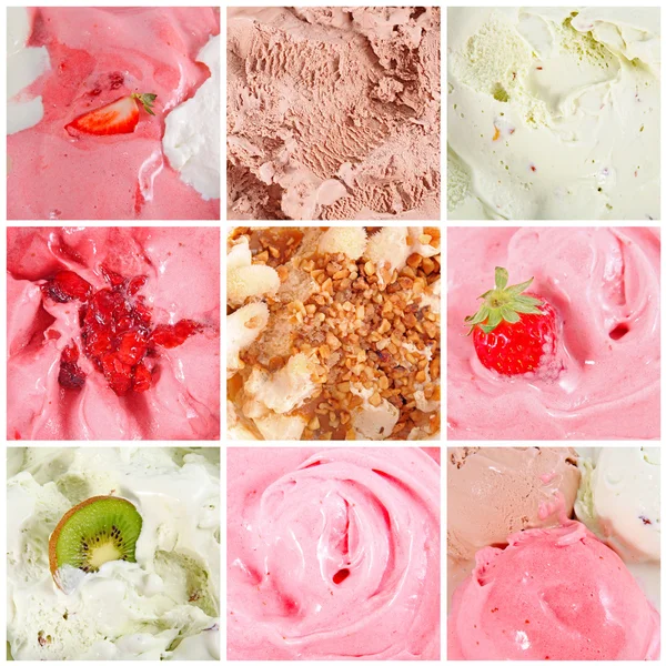 Conjunto de diferentes fundos de sorvete — Fotografia de Stock