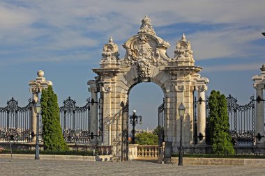 Courtyard of royal castle in Budapest clipart