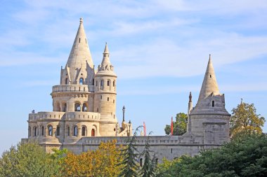 Detail of the Fisherman's Bastion in Budapest clipart