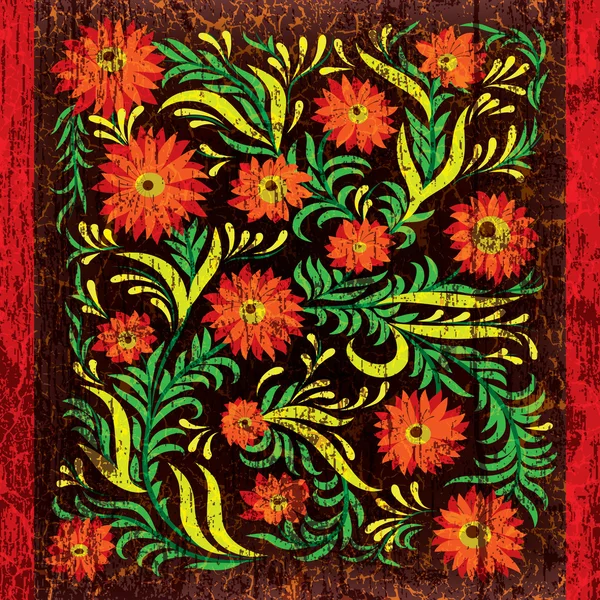 Древний фон с цветочным орнаментом — стоковый вектор