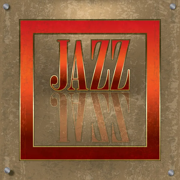 Fond fissuré abstrait avec le mot jazz — Image vectorielle