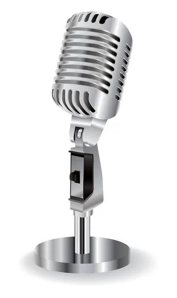 Mikrofon isoliert auf einem weißen — Stockvektor