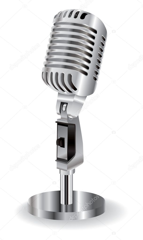 microphone isolated on a white