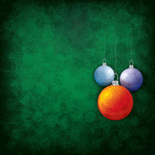 Résumé fond grunge de Noël avec des décorations — Image vectorielle
