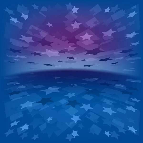 Abstracte achtergrond blauwe sterren — Stockvector
