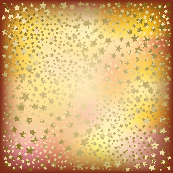 Weihnachten goldene Sterne abstrakten Hintergrund — Stockvektor