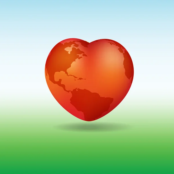 Saint Valentin salutation avec cœur — Image vectorielle
