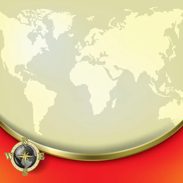 Abstracte zakelijke achtergrond met earth-kaart — Stockvector