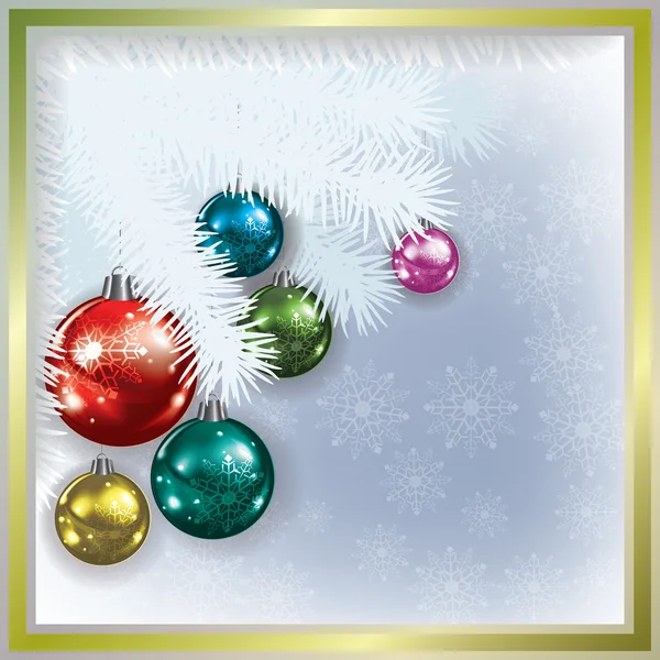 Vánoční stromeček a dekorace — Stockový vektor