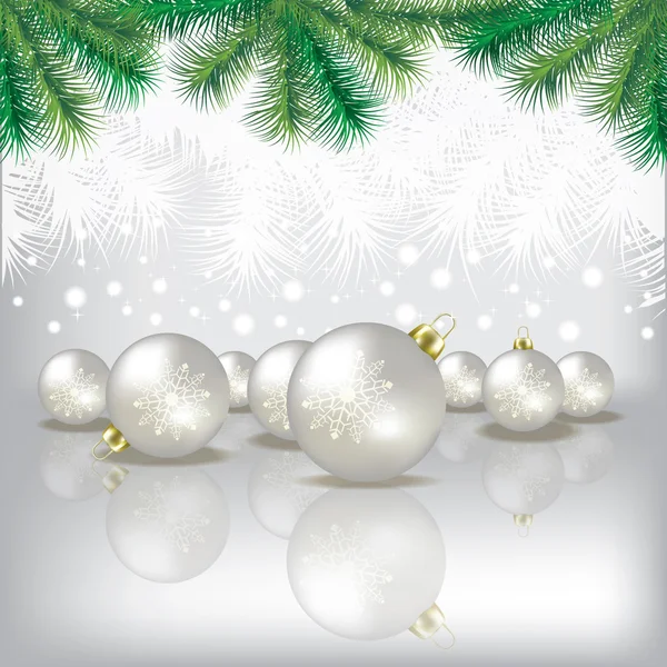 Arbre de Noël et décorations — Image vectorielle
