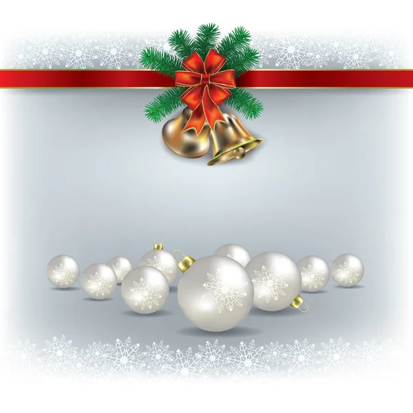 Vánoční zvonky a dekorace — Stockový vektor