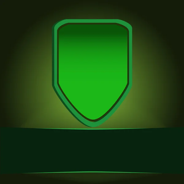 Green shield — Stock Vector