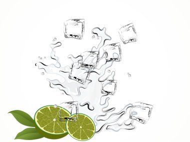 Limes and water clipart