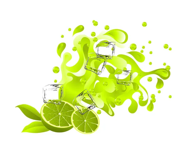 Jus de citron vert — Image vectorielle