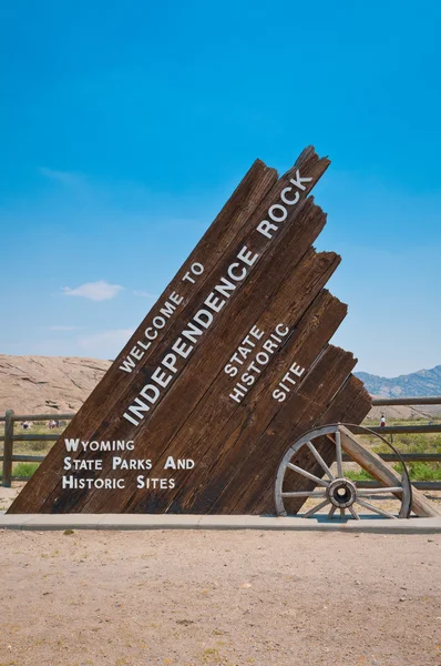 Independence Rock Sign — Stock Photo, Image