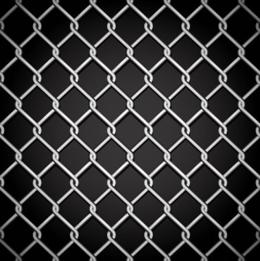 Metal fence on a dark background. clipart