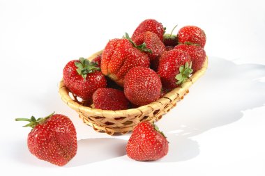 Strawberries in basket.