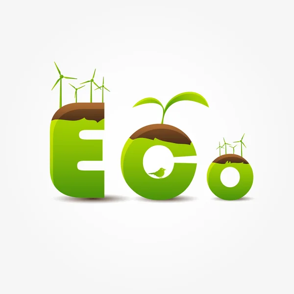 Koncepcja Eco — Wektor stockowy