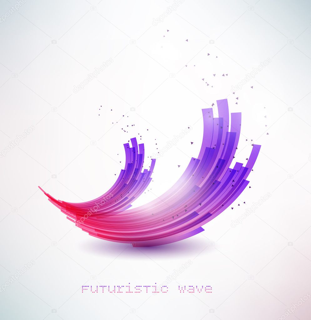 futuristic wave sign
