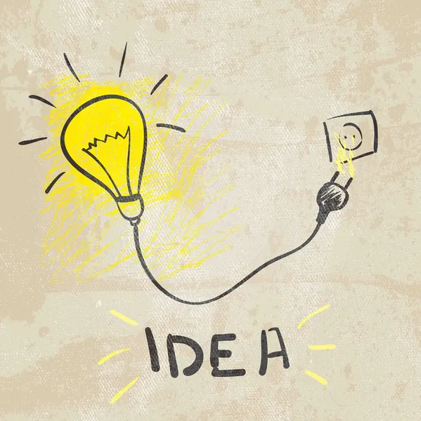 Innovative lamp. idea concept — Stock Vector