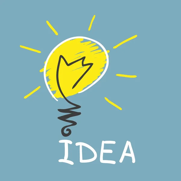 Innovative Lampe. Ideenkonzept — Stockvektor