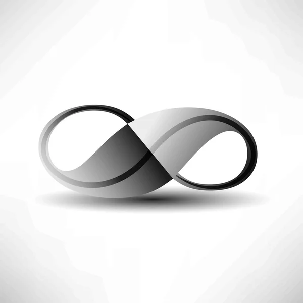 Infinity stříbrný — Stockový vektor