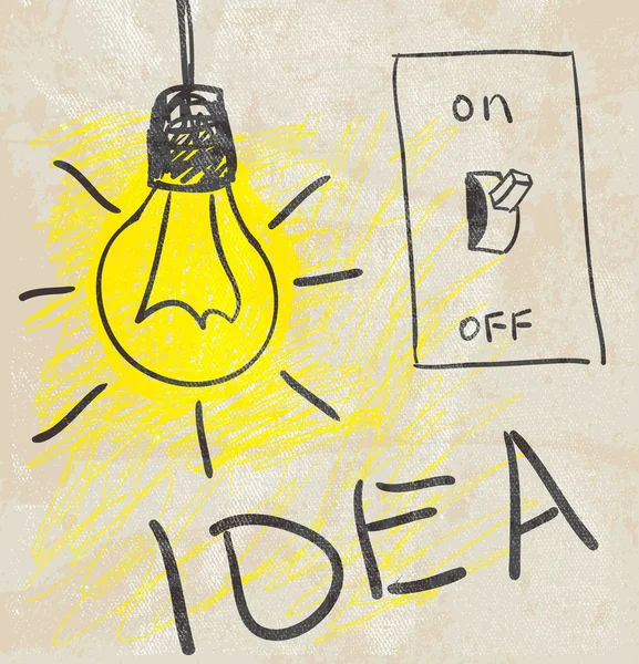 Innovative Lampe. Ideenkonzept — Stockvektor