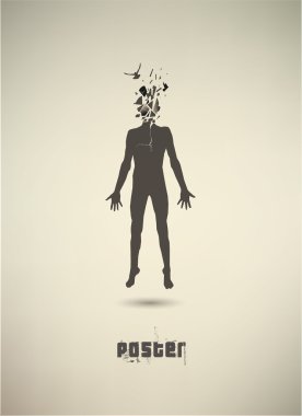 Conceptual poster. The mental state of human clipart