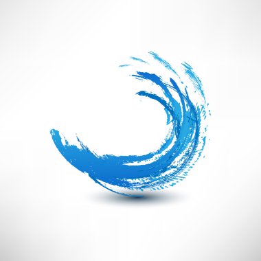 Blue wave sign clipart