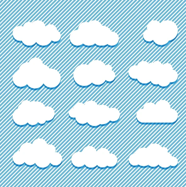Collection nuages — Image vectorielle