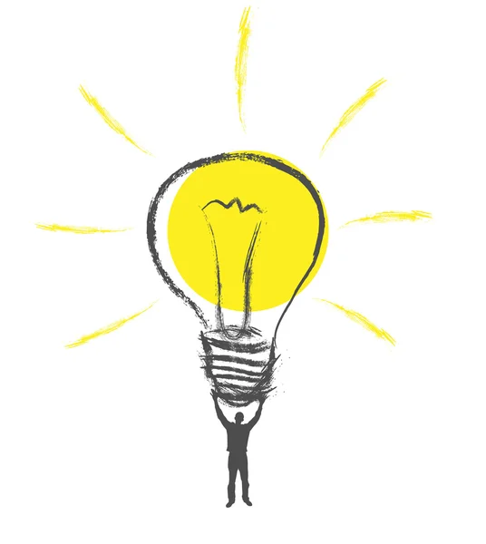Ampoule. Le concept d'idée . — Image vectorielle