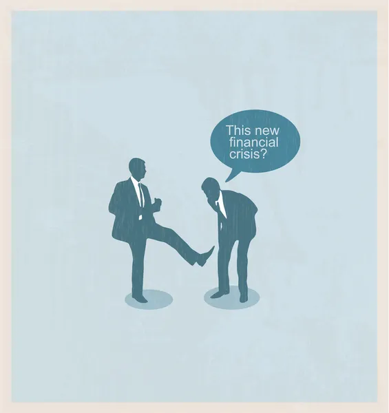 El concepto de la crisis financiera. Duelo de dos hombres de negocios . — Archivo Imágenes Vectoriales