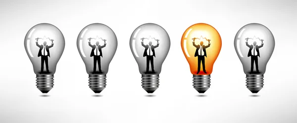 Light bulb. The concept of idea. — Stock Vector