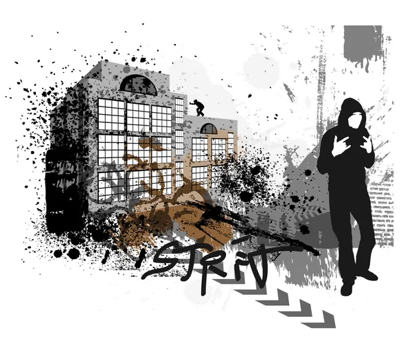 Grunge fond urbain — Image vectorielle