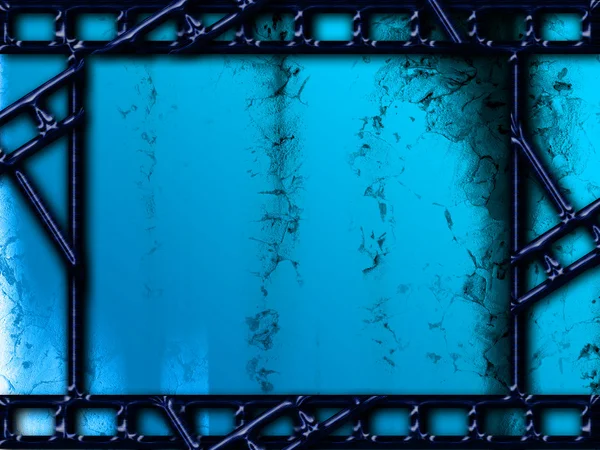 Fundo azul com molduras de filme de foto — Fotografia de Stock