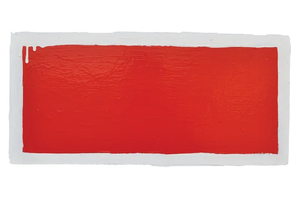 Sfondo rosso dipinto a mano del segnale di avvertimento di divieto, orizzontale — Foto Stock