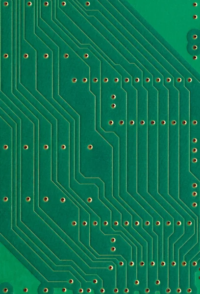 Placa de circuito impreso, placa de componentes electrónicos macro primer plano —  Fotos de Stock