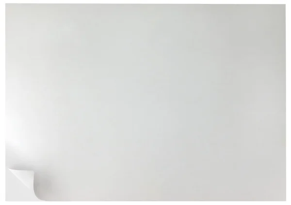 Beyaz sayfa curl arka plan üzerinde beyaz izole — Stok fotoğraf
