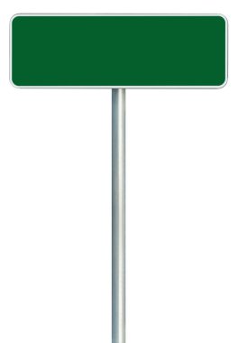 Blank Green Road Sign Isolated, Large White Frame Framed Roadsid clipart