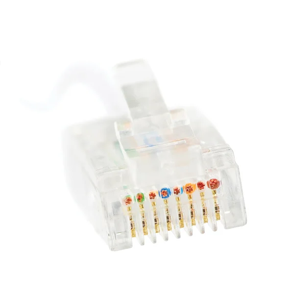 LAN internet ethernet conexão de rede de banda larga rj45, isolar — Fotografia de Stock