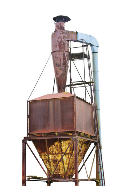 Пылеочистительный циклон вихревой сепаратор вихря воздуха, старый
