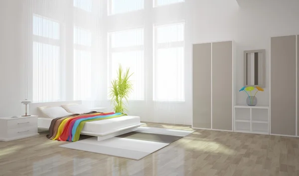 Moderne soveværelse Interiør - Stock-foto
