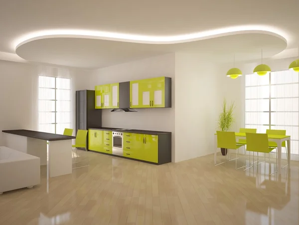 Gekleurde moderne keuken — Stockfoto