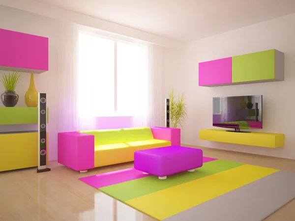Gekleurde modern interieur — Stockfoto