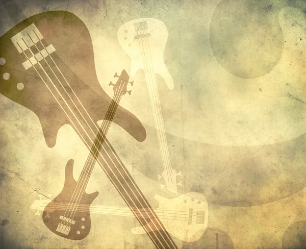 Vintage Grunge Stil Hintergrund mit Gitarren — Stockfoto