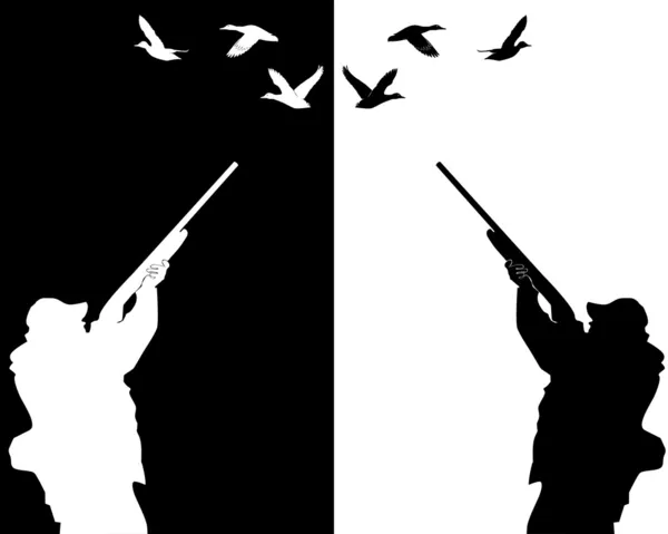 Chasseur de canards — Image vectorielle