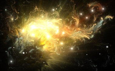 Colorful nebula created by a supernova explosion clipart