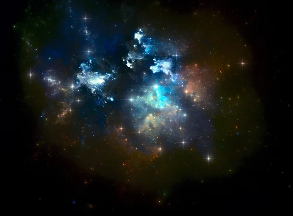 Nebulosa estelar espacial colorida — Fotografia de Stock