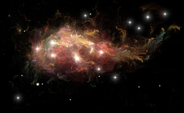 Colorful nebula created by a supernova explosion — Stock Photo, Image